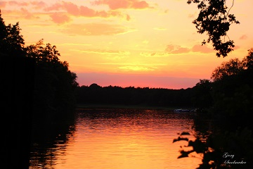 Abendstimmung beim Nadelwehr